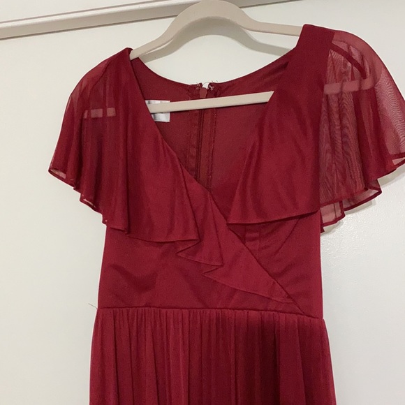 Maroon Azazie bridesmaid dress - Picture 5 of 8